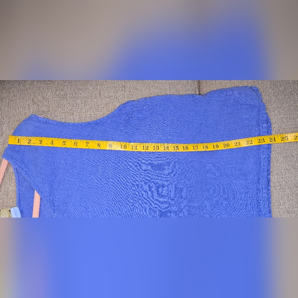 Match Point Blue Linen Sleeveless Top - Picture 6 of 6
